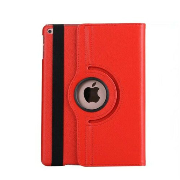 Red PU Leather 360 Rotating Case for iPad Air 2(2014)