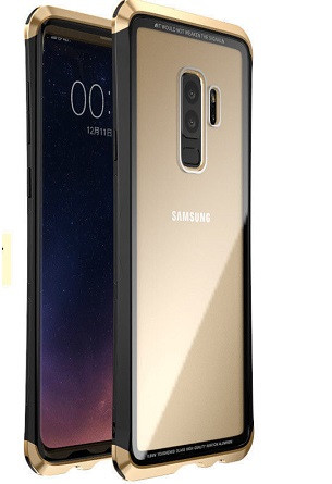 Samsung Galaxr S8  Black and Gold Shockproof LUPHIE Aluminum Metal Bumper Back Case