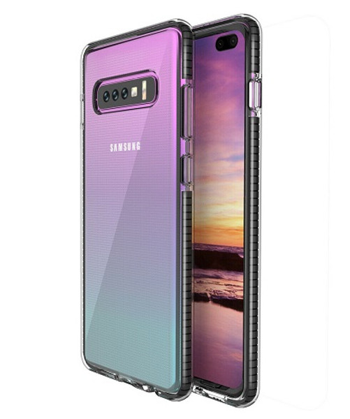 Samsung Galaxy  S10  TPU Transparent Black Bumper Case