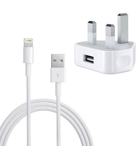 Apple Mains Charger and USB Lightning Cable iPhone 6 Plus