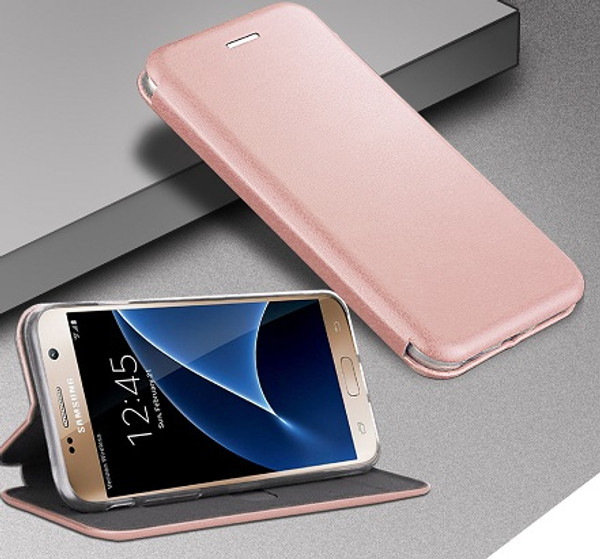 Samsung Galaxy J3 2017 Rose Gold Smart Luxury Leather Wallet Case Samsung Galaxy J3 2017 Rose Gold Smart Luxury Leather Wallet Case