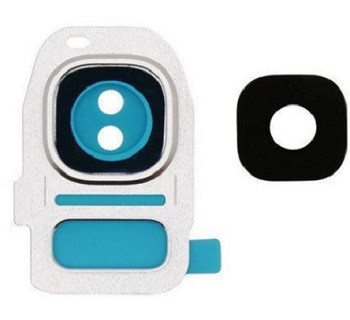 Samsung Galaxy Replacement S7 Edge G935 Camera Lens Cover Frame- White