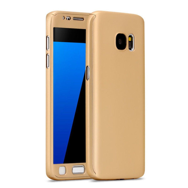 Samsung Galaxy S6 edge Luxury Hybrid 360 New Shockproof Flip Case -Gold