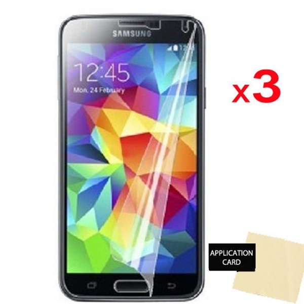 Samsung Galaxy S5 Ultra Clear LCD Screen Protector  Guard Shields x3