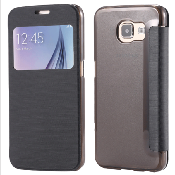 Samsung Galaxy S6 Window View Case Cover - Black Samsung Galaxy S6 Window View Case Cover - Black
