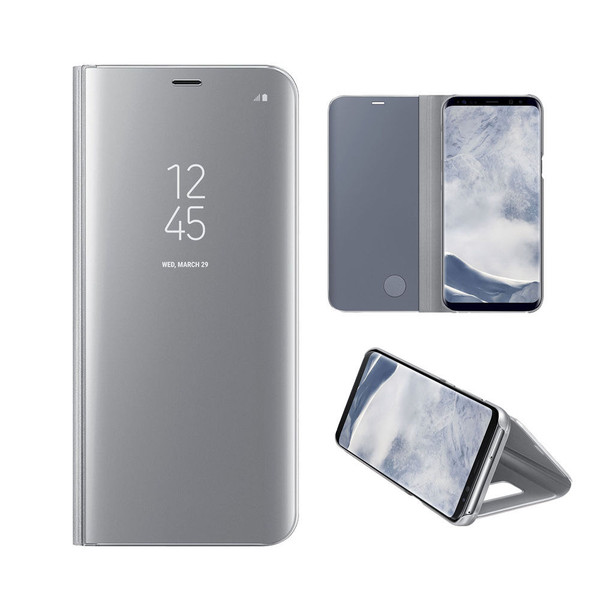 Samsung Galaxy S7 Mirror Stand Case Cover Silver