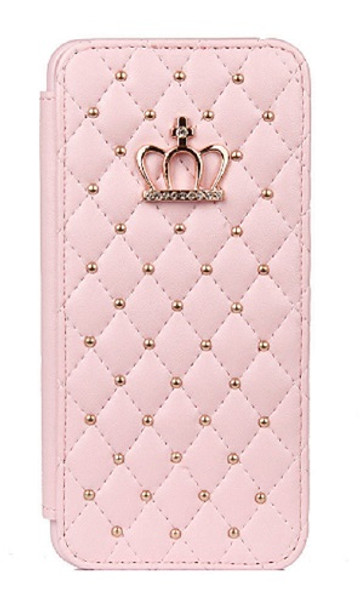 Samsung Galaxy S8 Plus Bling Pu Leather Baby Pink Diamond Case
