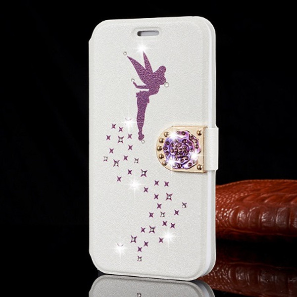 Samsung Galaxy S8 Plus Luxury Slim Leather Magnetic Flip Bling Purple Case
