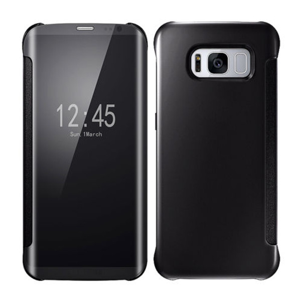 Samsung Galaxy S8 Plus Mirror Smart View Clear Flip Phone Cover -  Black Samsung Galaxy S8 Plus Mirror Smart View Clear Flip Phone Cover -  Black
