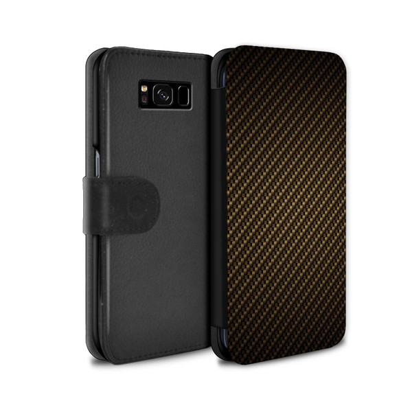 Samsung Galaxy S8 Plus/G955/Carbon Fibre Effect/Pattern Gold