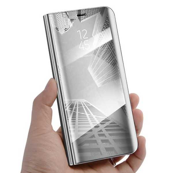 Samsung Galaxy S9  Mirror View Stand Cover Silver Samsung Galaxy S9  Mirror View Stand Cover Silver