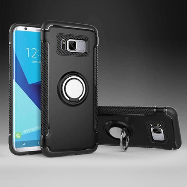 Samsung Galaxy S9 plus Black  Luxury Shockproof Ring Holder Stand Hard Case Samsung Galaxy S9 plus Black  Luxury Shockproof Ring Holder Stand Hard Case
