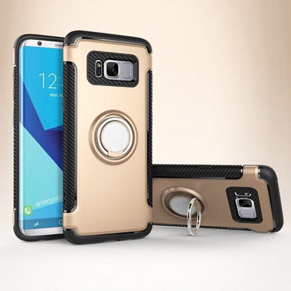 Samsung Galaxy S9 plus Silver  Luxury Shockproof Ring Holder Stand Hard Case