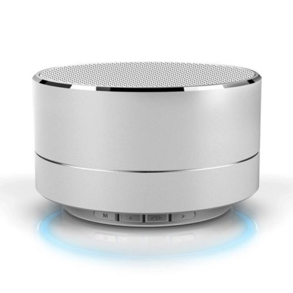 Silver Aluminium Wireless Bluetooth Speaker Silver Aluminium Wireless Bluetooth Speaker