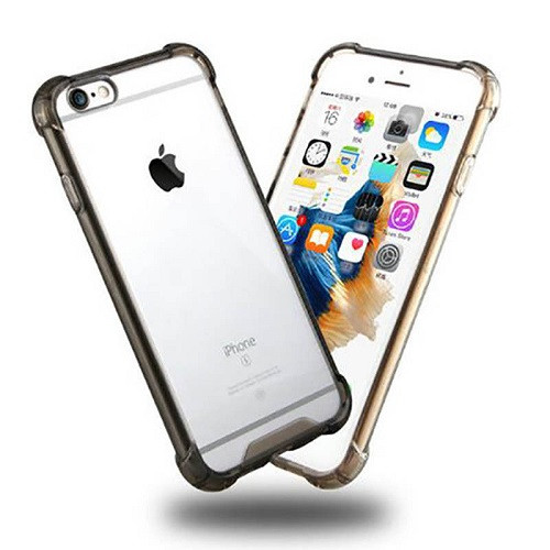 Transparent Clear Black Hard Back Case for Apple Iphone 8 Plus