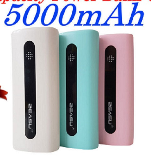 White Power Bank 5000mAh E5 Portable Charger Mini for iPhone iPad Cameras