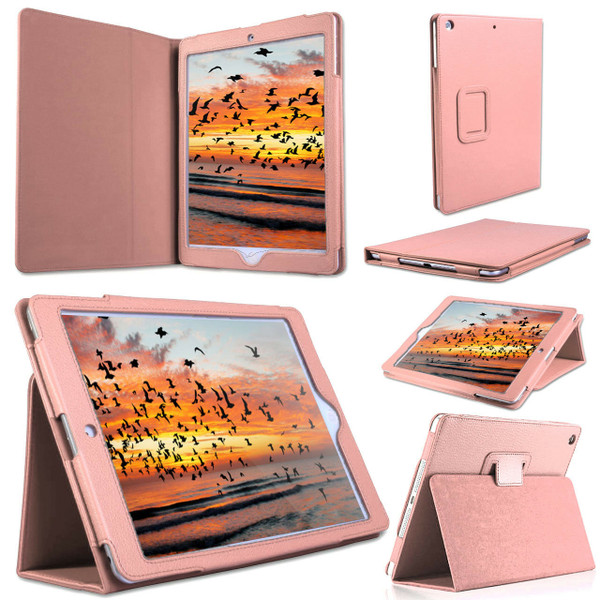 Apple iPad 9.7(2018)(2017) Rose Gold Luxury Magnetic Leather Stand Case