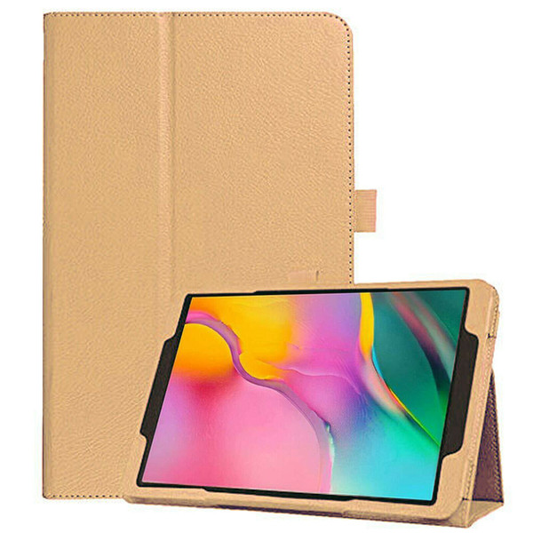 Samsung Galaxy Tab A 10.1 (2019) T510/T515 Leather Tablet Stand Gold Case