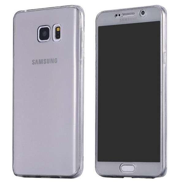 Black Samsung S7  Shockproof 360 Silicone Protective Soft Clear Case Cover