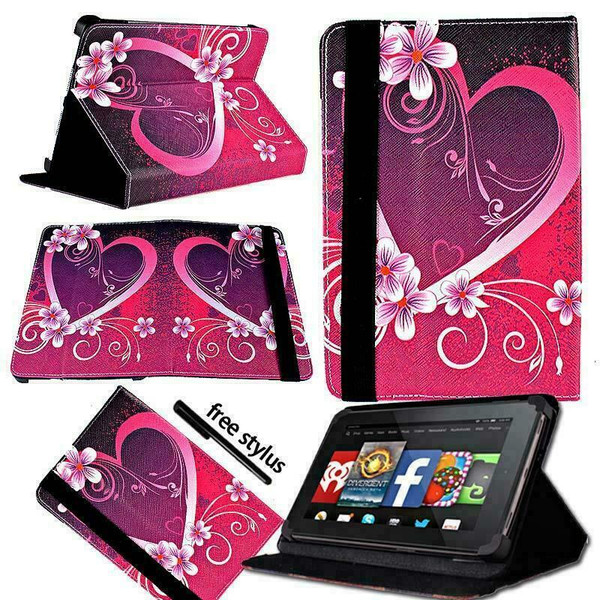 Amazon kindle Fire HD 8 (2018)  Love Heart Magnetic Smart Leather Case