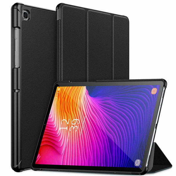 Samsung Galaxy Tab S5E  T720 T725  Black Premium Smart Book Stand Cover