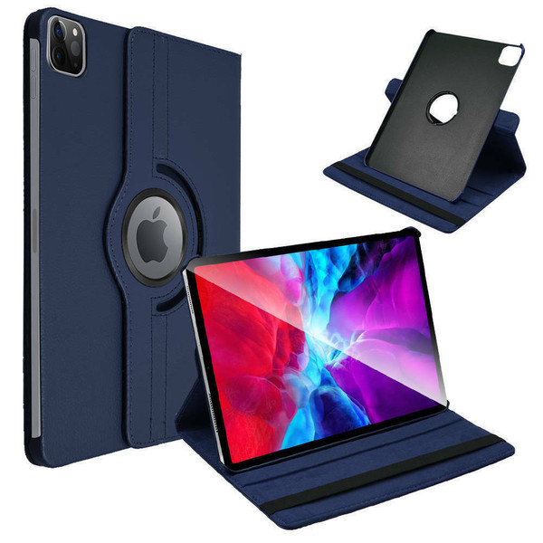 Apple iPad Pro 12.9 (2020)  Blue Leather Rotating Case