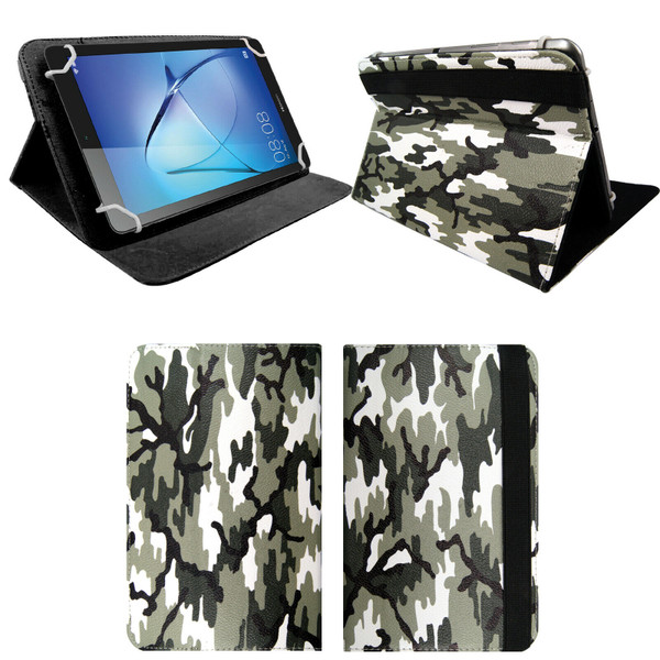 Amazon Kindle Fire HD 8 8Plus 2020 Army camouflage  Smart Leather Stand Cover Case