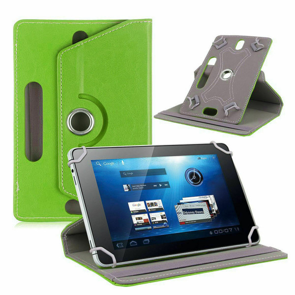 Amazon Kindle Fire HD 10 9th Gen Green Rotating Stand Wallet Leather Case