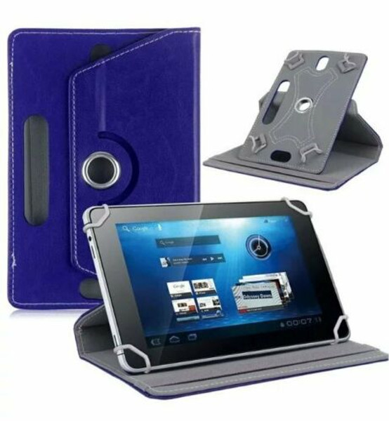Amazon Kindle Fire HD 10 9th Gen Blue Rotating Stand Wallet Leather Case