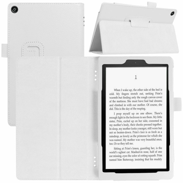 Amazon Kindle Fire  HD 8 (2018) White Tablet Magnetic Smart  Stand  Case