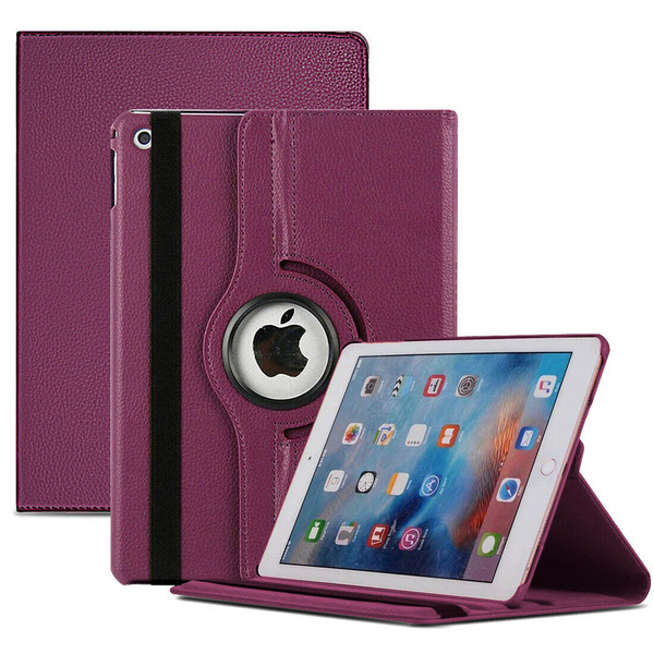 Purple PU Leather 360 Rotating Case for iPad  10.2 8th Gen 2020