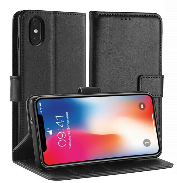 Apple iPhone  12 Mini Black Pu Leather Wallet Case