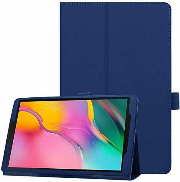 Samsung Galaxy Tab A 10.5 SM-T590 T595 Navy Blue Leather Tablet Stand Flip Cover