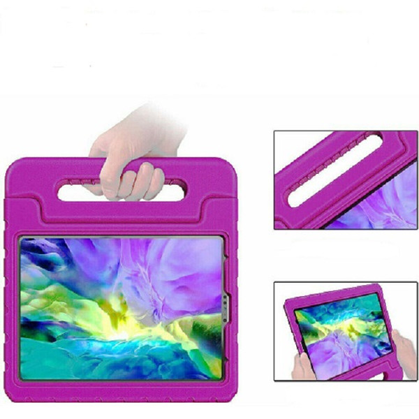 Purple handle case For iPad Air 4th Gen 2020  Kids Shockproof Stand Foam EVA Cover