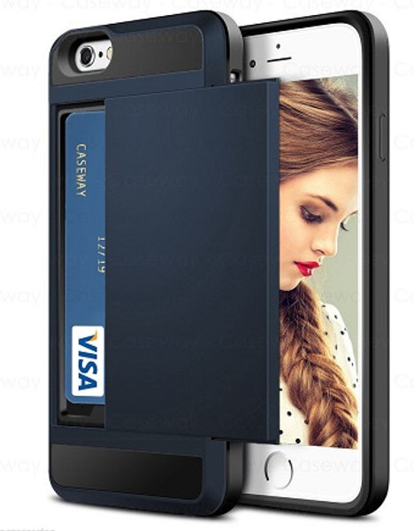 Apple iPhone XS Tough Wallet  Metal Slatel Card Holder  Case Apple iPhone XS Tough Wallet  Metal Slatel Card Holder  Case