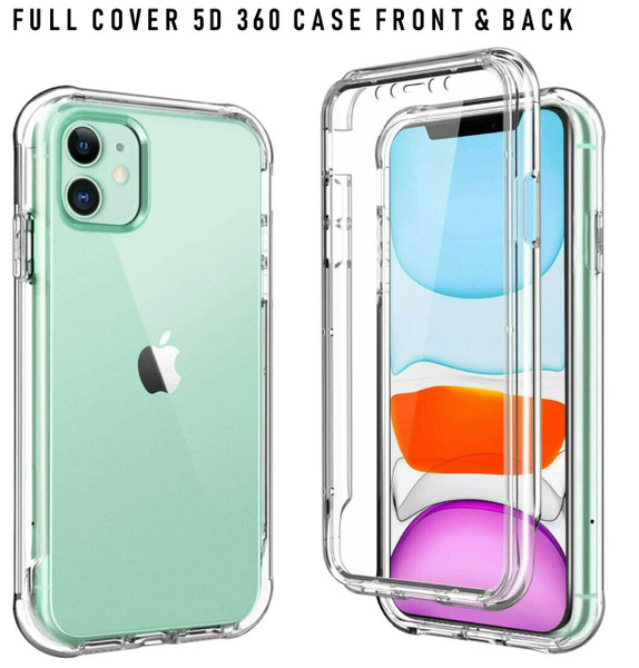 Front back clear silicon cover for Apple iPhone  12