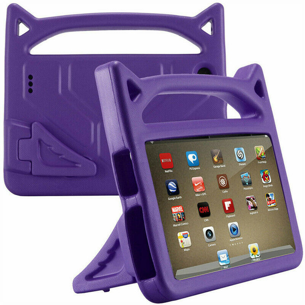 Amazon Kindle Fire HD 10 9th Gen purple  Kids Shockproof Handle Cover