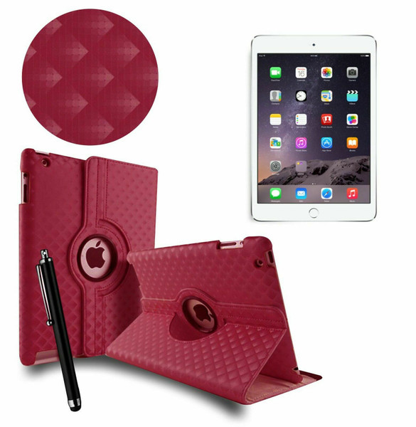 Purple 3D Diamond PU Leather 360 Rotating Smart Case Apple iPad MINI 123