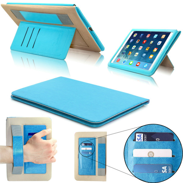 Turquoise  magnetic Hands trap Smart Flip Cover Stand Wallet Leather Case For iPad 9.7 2017 2018
