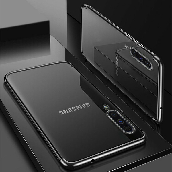 Black Shockproof Silicone Gel Case for Samsung Galaxy A50