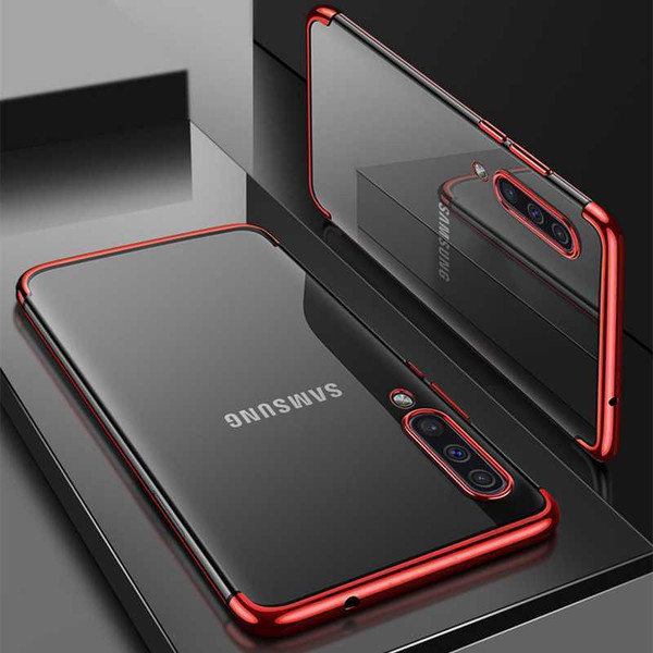 Red Shockproof Silicone Gel Case for Samsung Galaxy A50