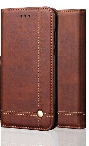 Vintage Real Leather  brown Wallet Flip Case For Samsung Galaxy s21 ultra