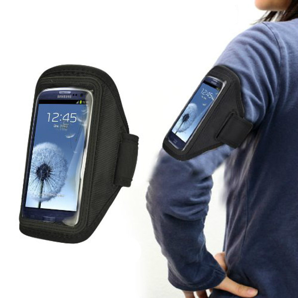 Black Sports Armband Case for Samsung Galaxy S4