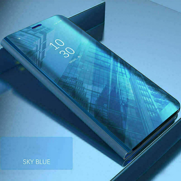Samsung A71 2020  blue  View Mirror Flip Stand Phone Case