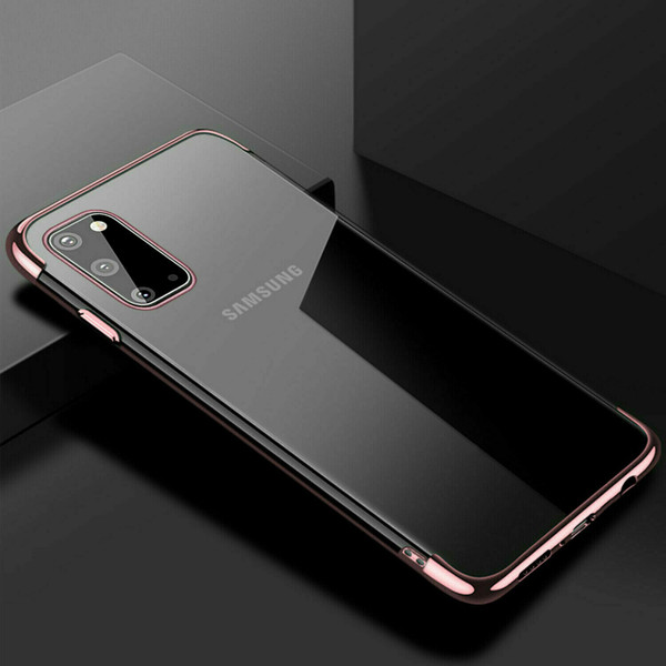 Rose gold Silicone TPU Plating Gel Case Cover  Samsung galaxy A21s 2020