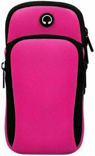 Pink iphone  11 Sports Mobile Arm Phone Holder Bag Running Gym Exercise key holder