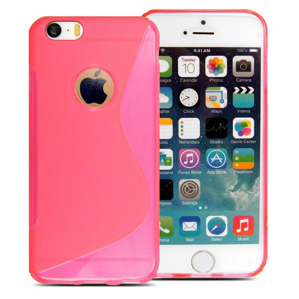 Pink Rubber Silicone Gel Phone Case Cover for iPhone 5 / 5S