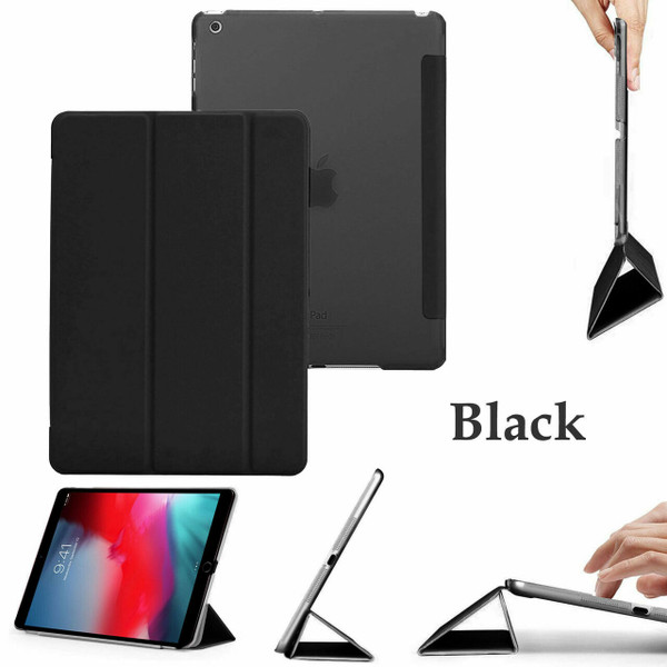 Black Leather Ultra Slim Case Magnetic Smart Cover Stand for iPad 11 2021