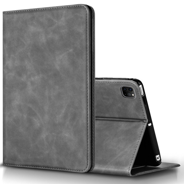For Apple iPad Pro 11 2020 2021 grey  Case Slim Leather Suede Luxury Stand Cover