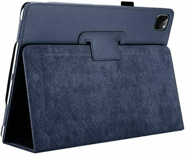 Navy Leather Case For iPad Pro 11 2021 3rd Gen Magnetic Flip Book Smart Stand Cover
